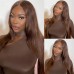 #4 Chocolate Brown Natural Straight Brazilian Human Hair Bundles